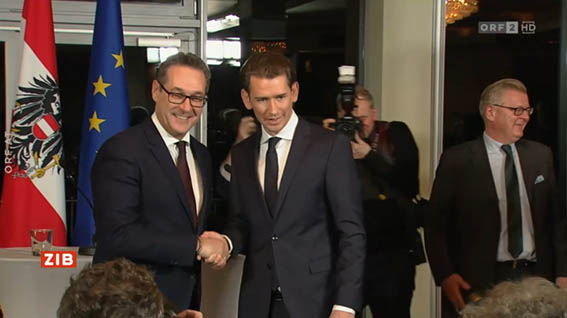 VP-Chef Sebastian Kurz und FP-Chef Heinz Christian Strache